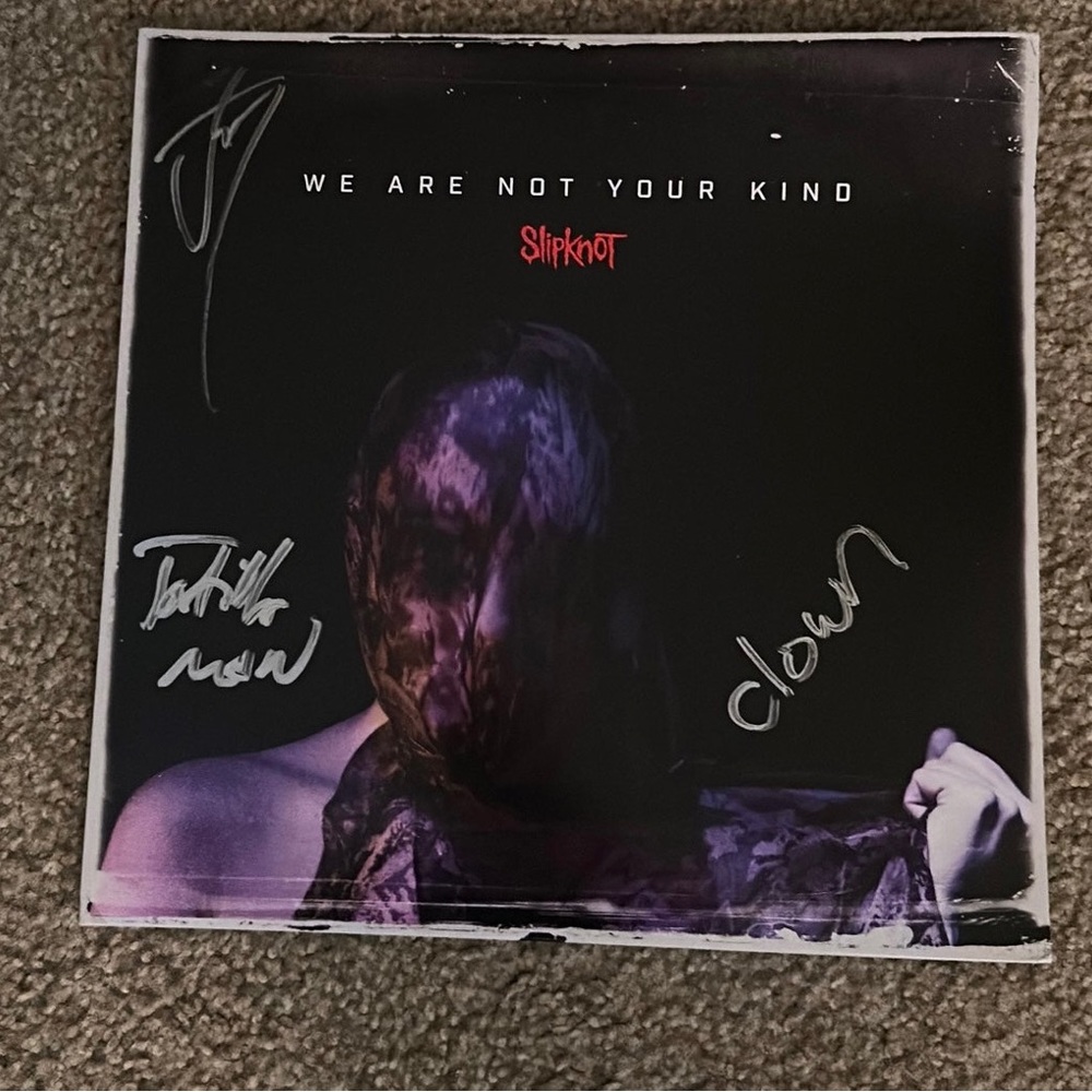 SLIPKNOT Vinyl signed by tortilla man Clown & Jay